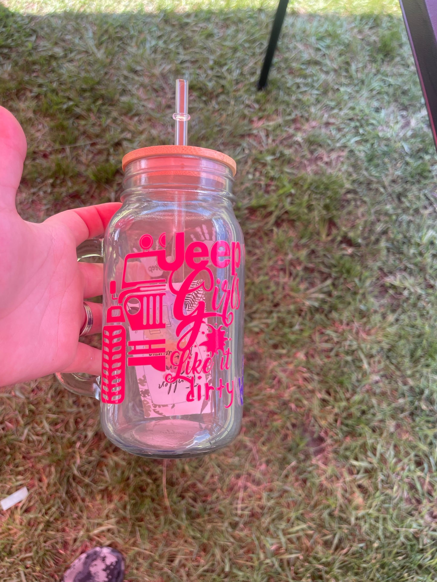 Mason jar style cup