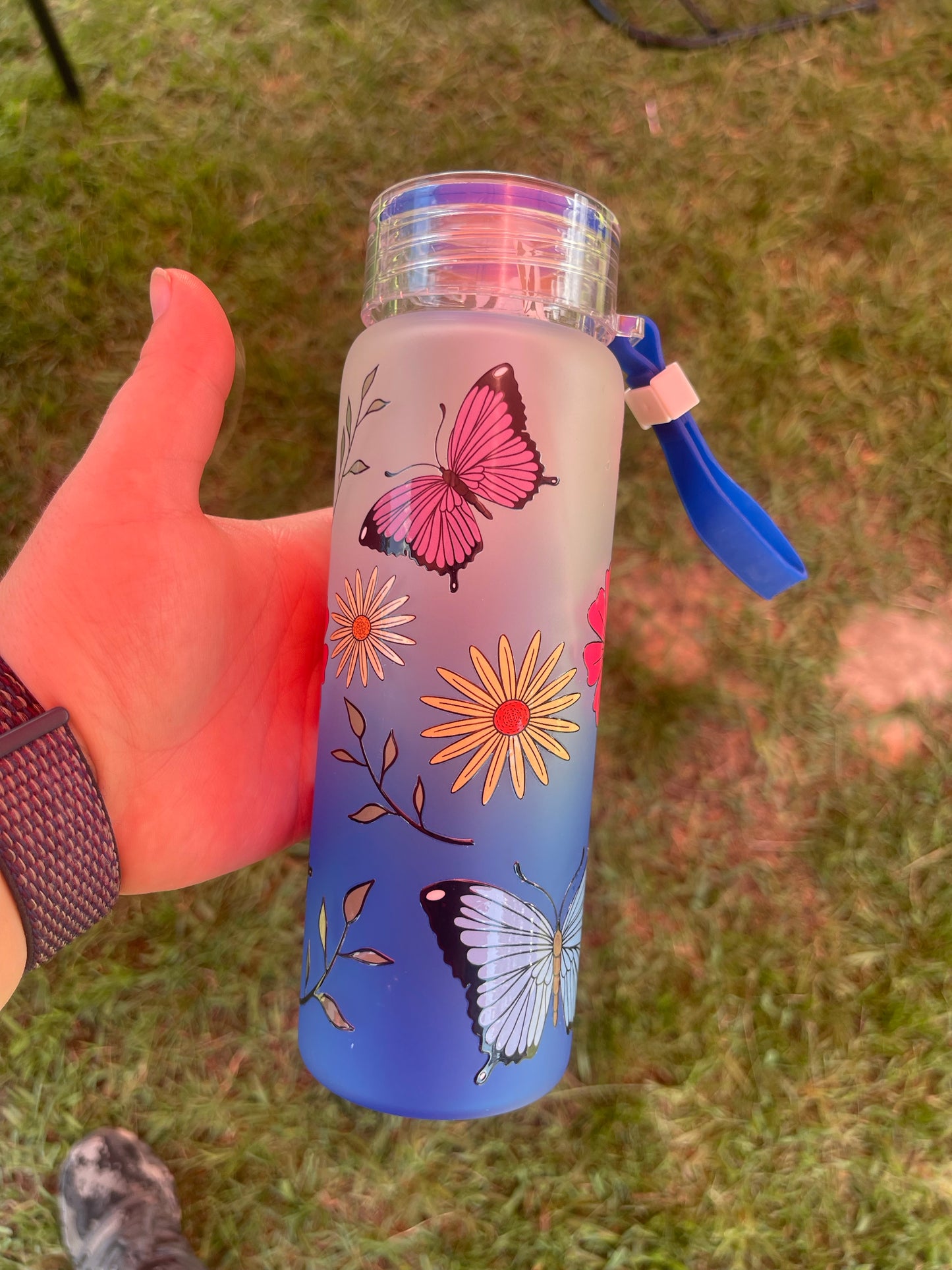 12oz glass water bottle